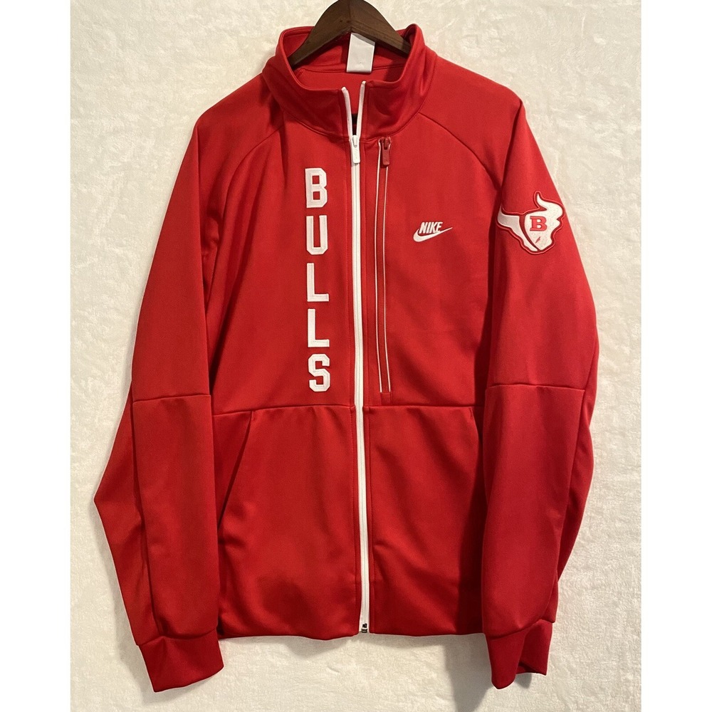Nike Bulls Jacket N98 Tribute Custom 2XL Red Zip Up  DA0003-657